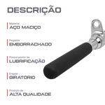 Puxador Barra Reta 48cm Pulley Cromado Maciço com Giro Envolst