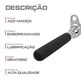 Puxador Barra Reta 48cm Pulley Cromado Maciço com Giro Envolst