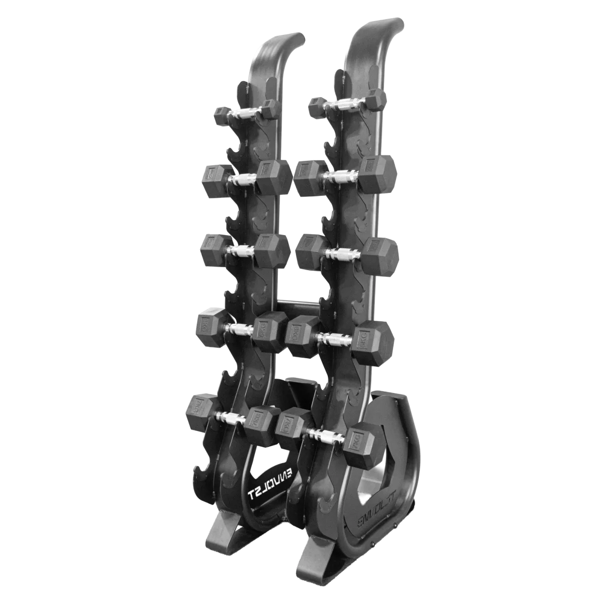 Suporte Expositor Vertical para 10 Pares de Dumbbells Envolst
