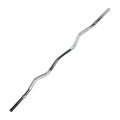 Barra de Musculação W 1,20m Maciça 28mm e Presilhas Envolst
