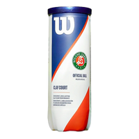 Bolinha/bola de tênis de campo Roland Garros Wilson - tubo com 3 und