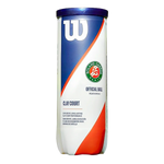 Bolinha/bola de tênis de campo Roland Garros Wilson - tubo com 3 und