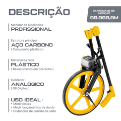 Medidor de distâncias profissional com roda Vonder
