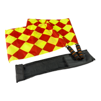 Bandeira xadrez de árbitro auxiliar de futebol com cabo metálico Velden - Par