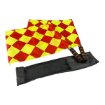 Bandeira xadrez de árbitro auxiliar de futebol com cabo metálico Velden - Par