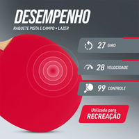 Raquete de tênis de mesa Lazer Pista e Campo