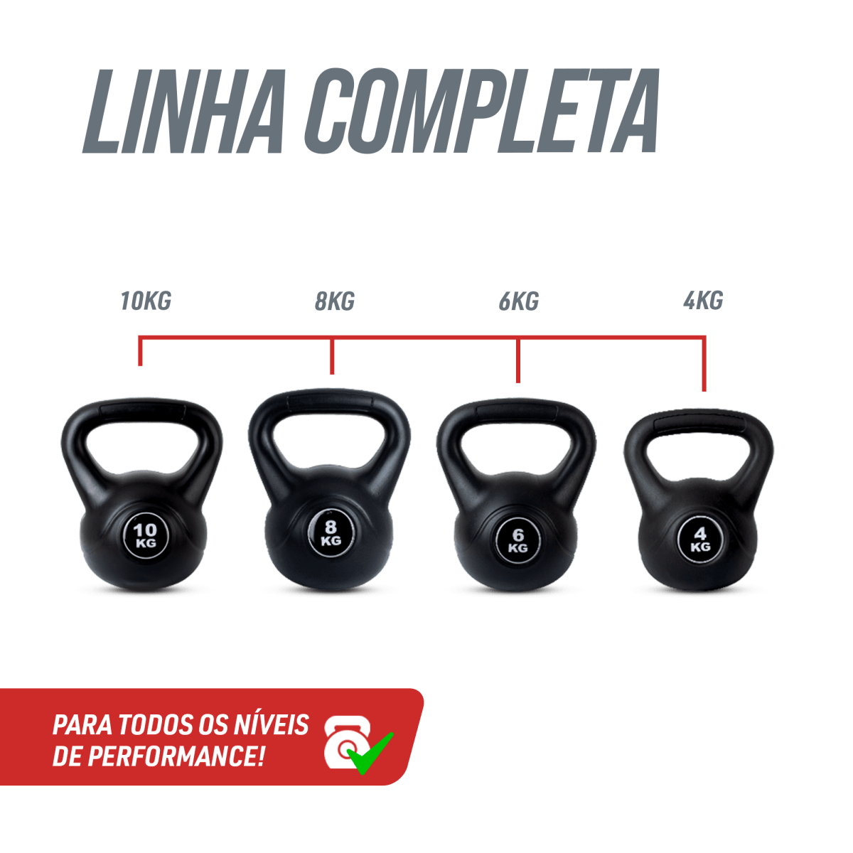 Kettlebell 8Kg Cement Treino Funcional e Musculação Envolst