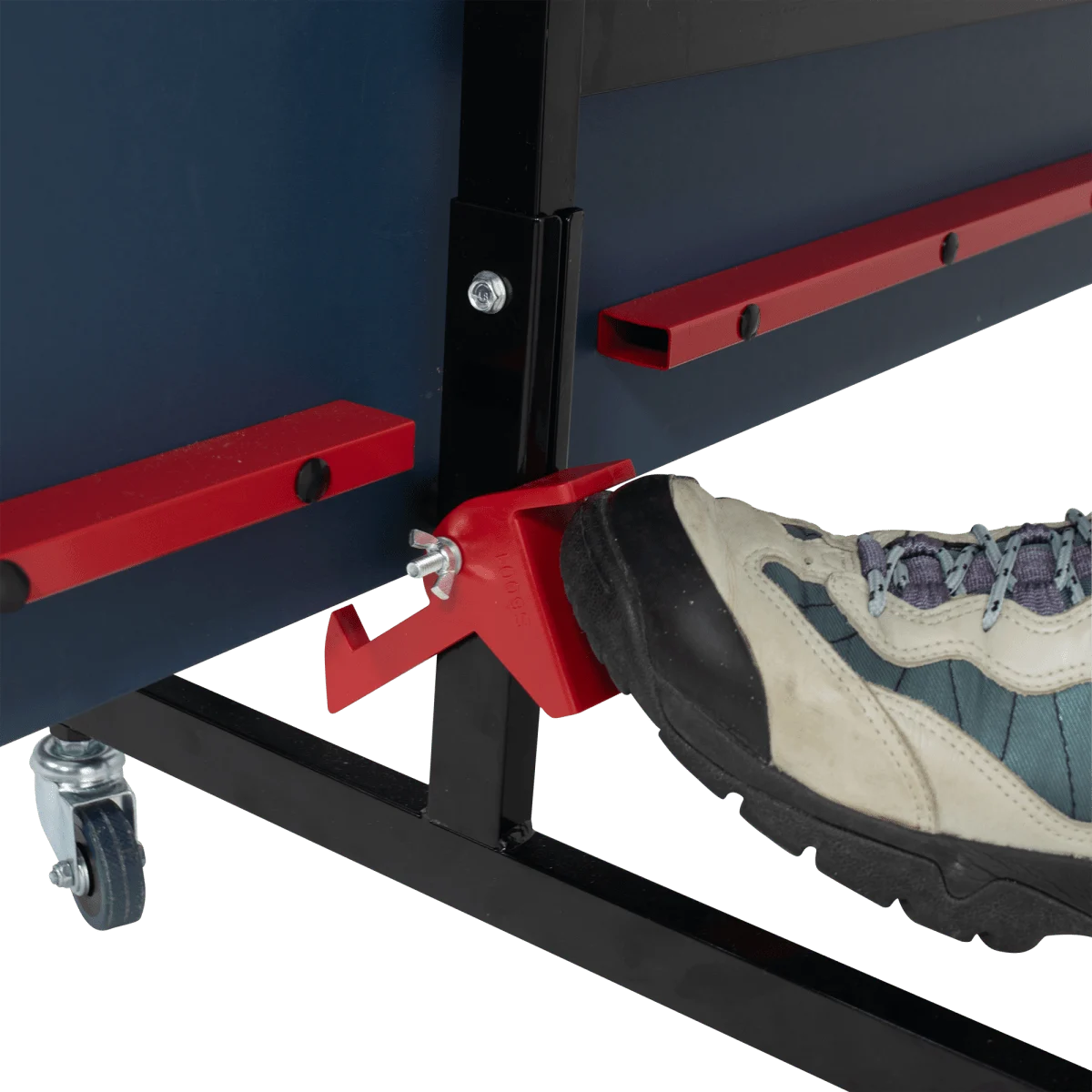 Mesa de tenis de mesa de aco e madeira azul com rede 6202-18MM