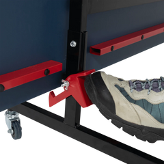Mesa de tenis de mesa de aco e madeira azul com rede 6202-18MM