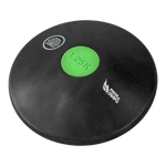 Disco de atletismo de borracha preto com centro colorido 1,25kg Pista e Campo