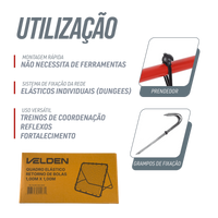 Quadro elástico de aço para retorno de bolas 1x1m Velden