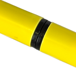 Bastão haste de PVC 1,50m desmontável em três partes amarelo Velden