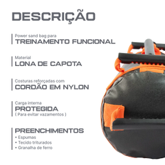 Power sand bag para treinamento funcional 30kg Envolst