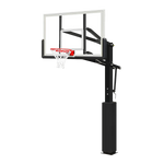 Poste fixo com tabela transparente, aro e rede de basquete oficial adulto premium Velden