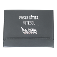 Prancheta tática magnética com caneta para treinamento de futebol Pista e Campo - Modelo pasta preta
