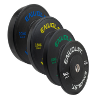 Kit 100kg Anilhas Olímpicas Bumpers Padrão IWF Envolst