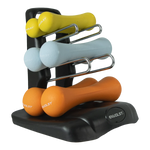 Conjunto 6 Halteres Neoprene 0,5 1 e 1,5kg e Suporte Envolst