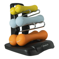 Conjunto 6 Halteres Neoprene 0,5 1 e 1,5kg e Suporte Envolst