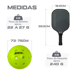 Kit completo de pickleball com rede portátil, 4 raquetes e 12 bolas Loire