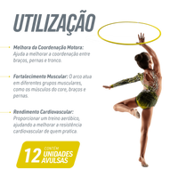 Arco bambolê de plástico 75cm Reises - cnj com 12 und