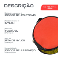 Bolsa para transporte de discos de PVC Pista e Campo