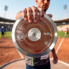 Disco de atletismo de aço e madeira 1,50kg Pista e Campo