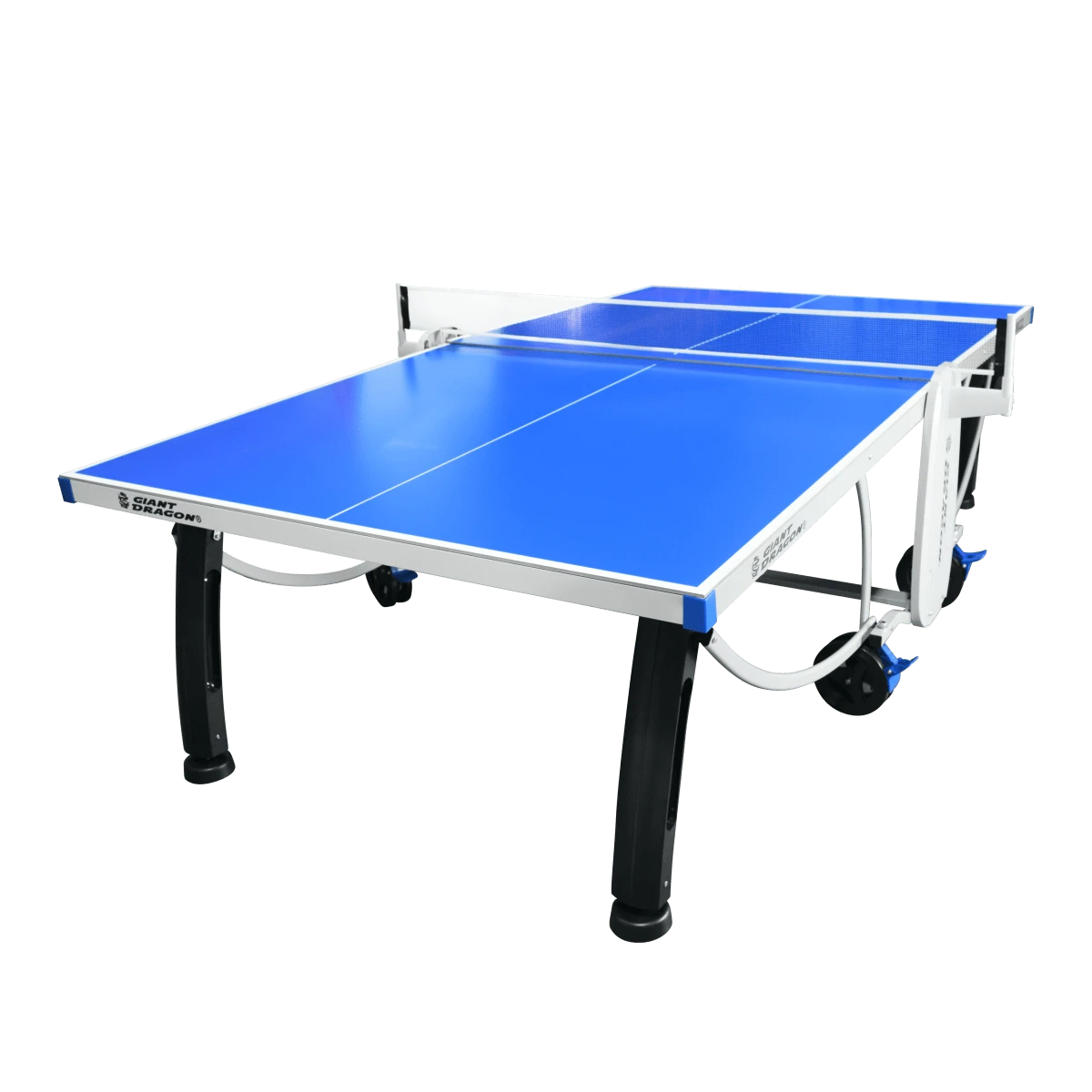 Mesa de tenis de mesa de aco e fibra ACP outdoor azul com rede S8022