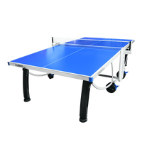 Mesa de tenis de mesa de aco e fibra ACP outdoor azul com rede S8022