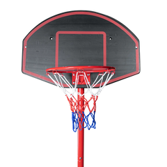 Tabela de basquete infantil móvel com poste, quadro plástico e aro Pista e Campo