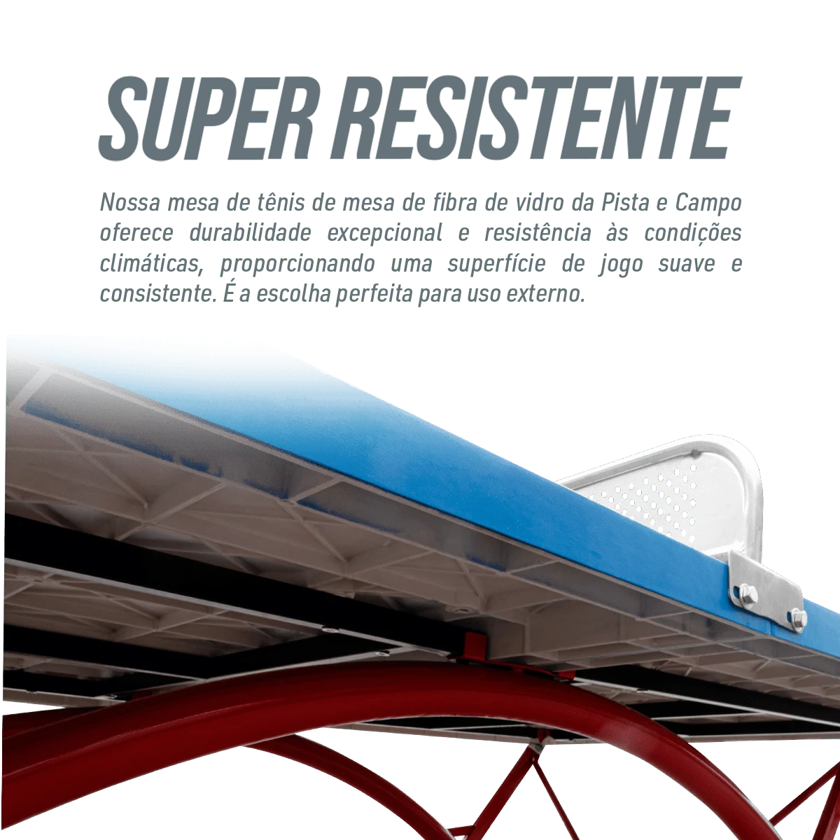 Mesa de tênis de mesa outdoor de fibra de vidro Pista e Campo