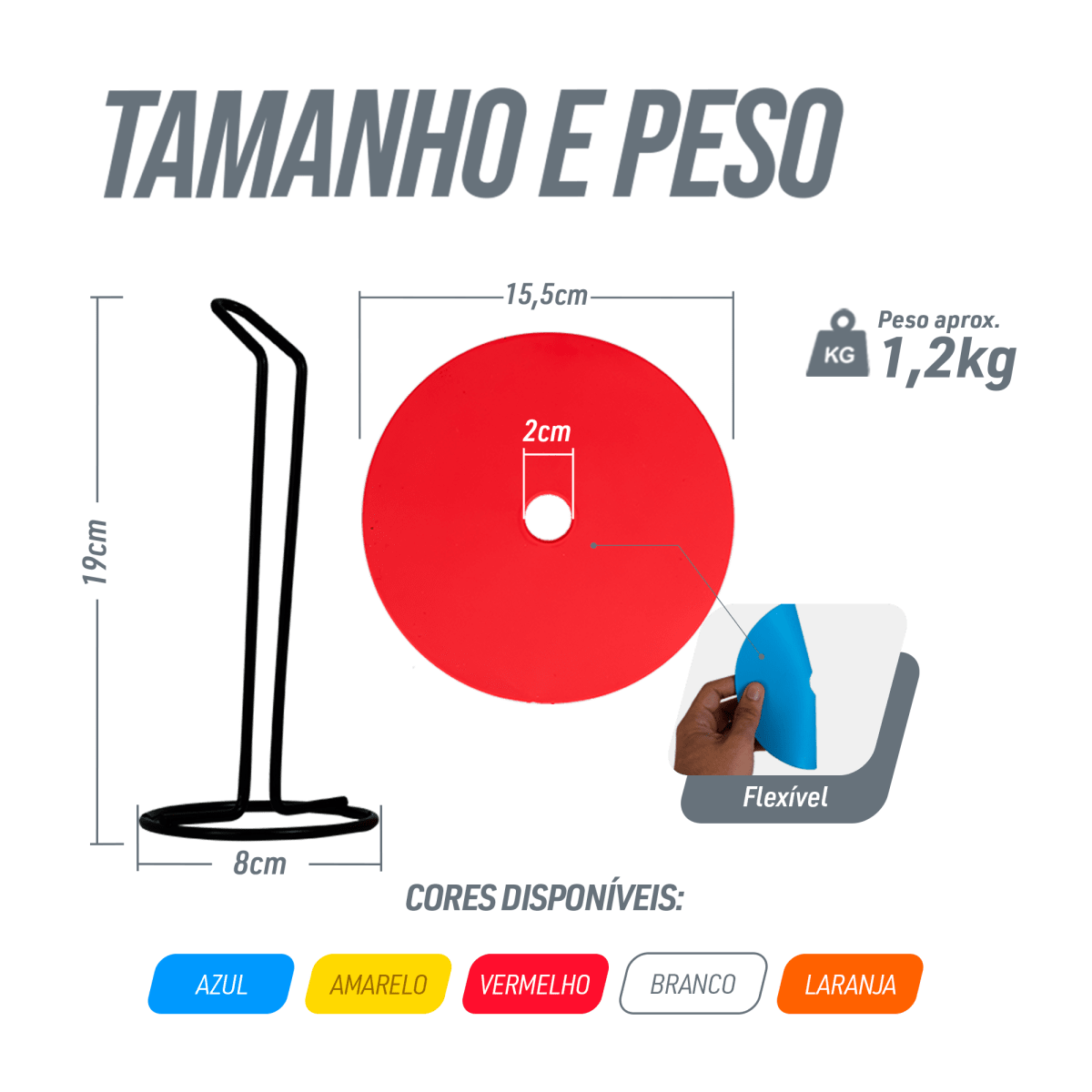 Discos marcadores de piso Velden - cnj 25 pcs