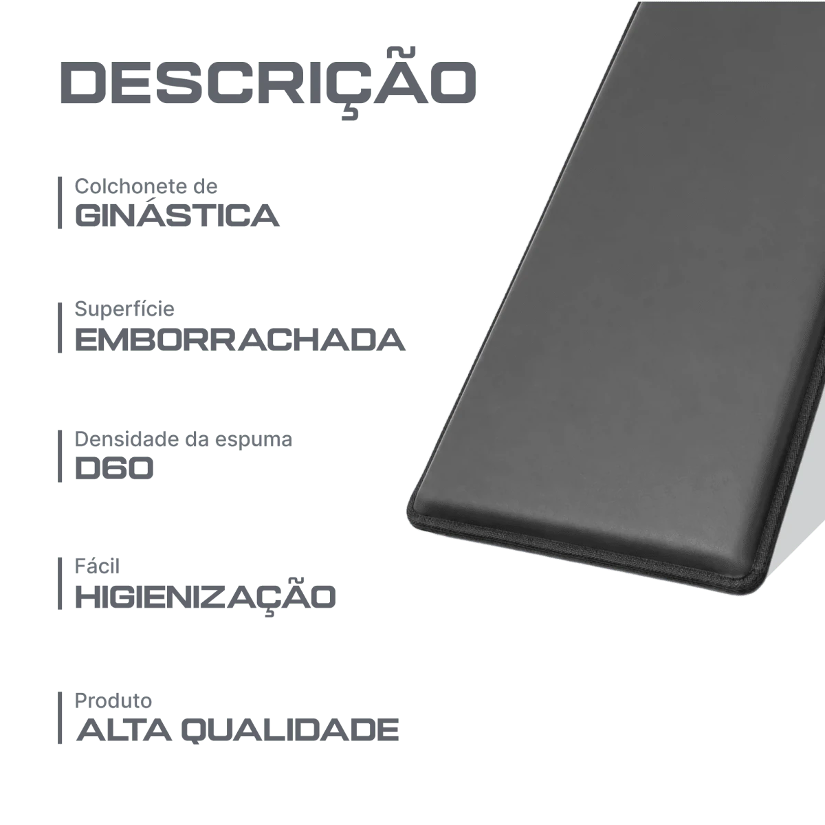 Colchonete Emborrachado D60 Profissional 100x60x3m Envolst