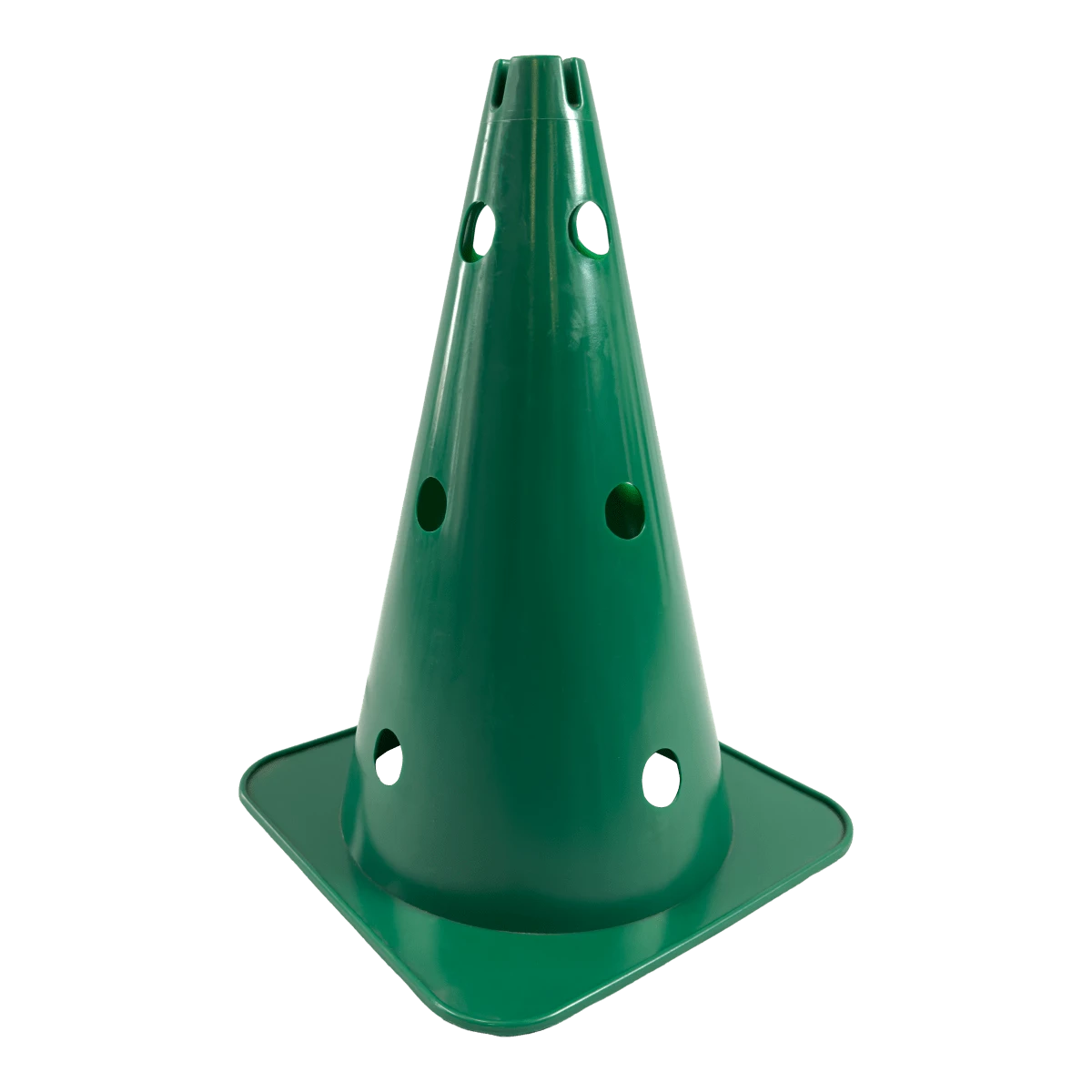 Cone de sinalização 38cm de plástico com furos premium reforçado Pista e Campo - Amarelo