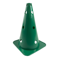 Cone de sinalização 38cm de plástico com furos premium reforçado Pista e Campo - Amarelo