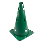 Cone de sinalização 38cm de plástico com furos premium reforçado Pista e Campo - Amarelo