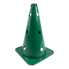 Cone de sinalização 38cm de plástico com furos premium reforçado Pista e Campo - Amarelo