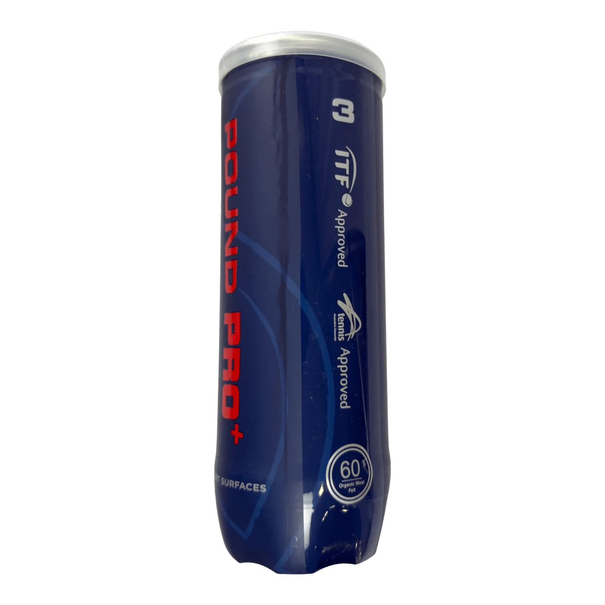Bolas de Tênis Teloon POUND PRO + ITF tubo com 3 un.