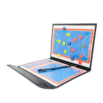 Prancheta tática magnética com caneta para treinamento de futsal Pista e Campo - Modelo pasta preta