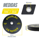 Kit 100kg Anilhas Olímpicas Bumpers Padrão IWF Envolst