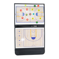 Prancheta tática magnética com caneta para treinamento de basquete Pista e Campo - Modelo pasta preta