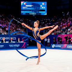 Estilete infantil de Ginástica Rítmica 45cm com fita 5,50m Gracios - Azul
