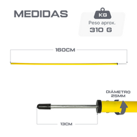 Baliza (slalom) com estaca simples fixa (sem mola) com ponta metálica Velden