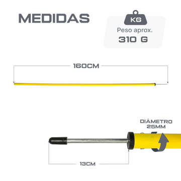 Baliza de Slalom com Ponteira Metálica Fixa Velden