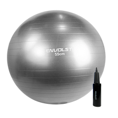 Bola Suíça Gym Ball 55cm Anti Estouro Envolst - Cinza