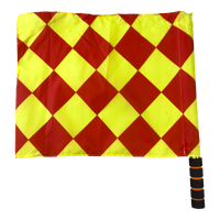 Bandeira xadrez de árbitro auxiliar de futebol com cabo metálico Velden - Par