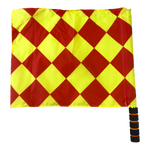 Bandeira xadrez de árbitro auxiliar de futebol com cabo metálico Velden - Par