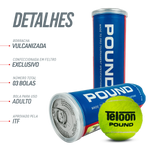Bola de Tênis ITF Competição All Court Pound Teloon (Tubo com 3 und) Aprovada ITF				