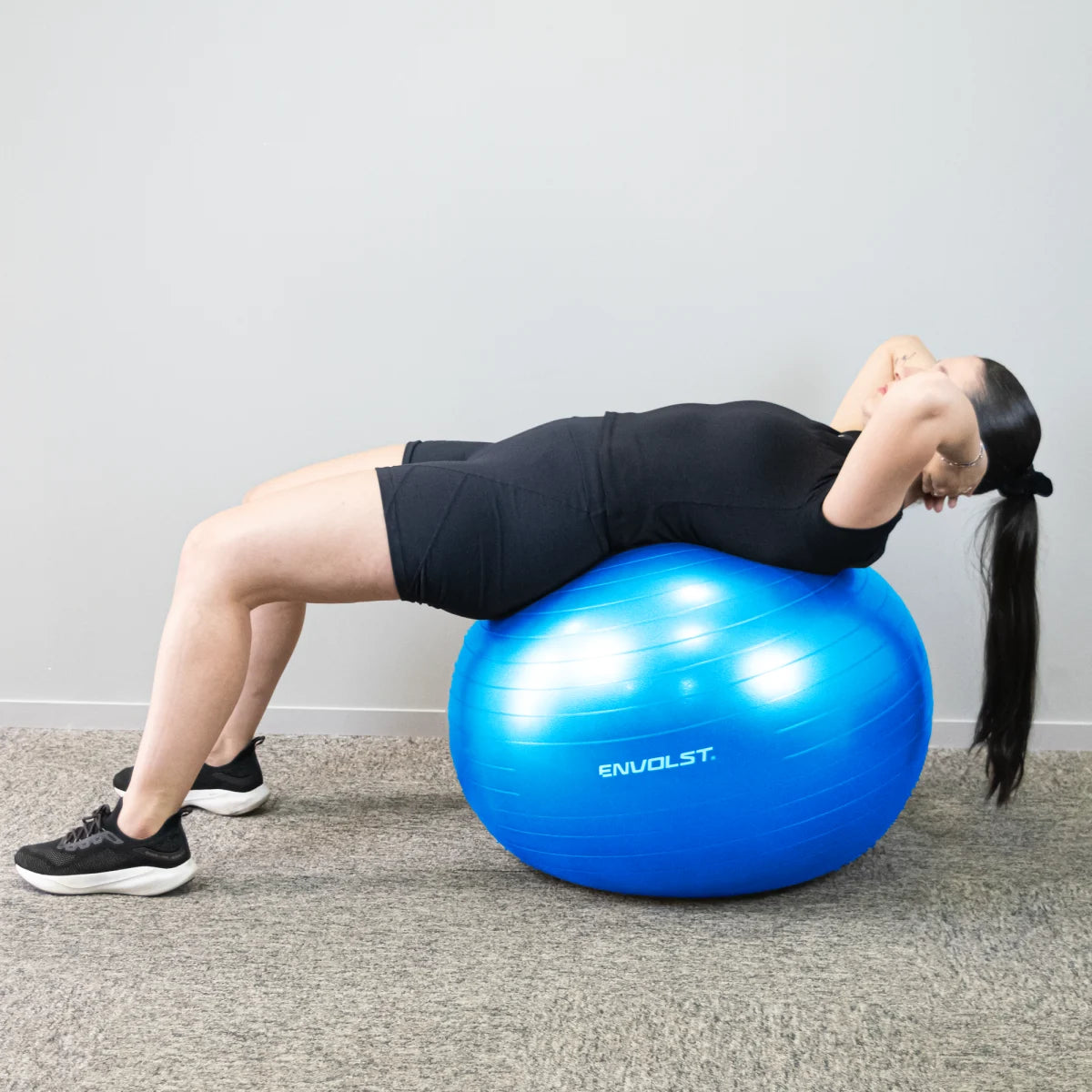 Bola Suíça Gym Ball 65cm Anti Estouro Envolst - Cinza
