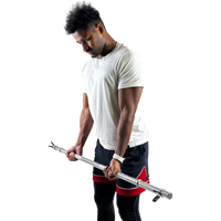 Barra de Musculação Reta 1,20m Maciça 28mm e Presilhas Envolst