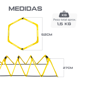 Arco plano Barreira Hexagonal - cnj 6 pcs